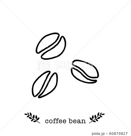 コーヒー豆 手書き風アイコンのイラスト素材