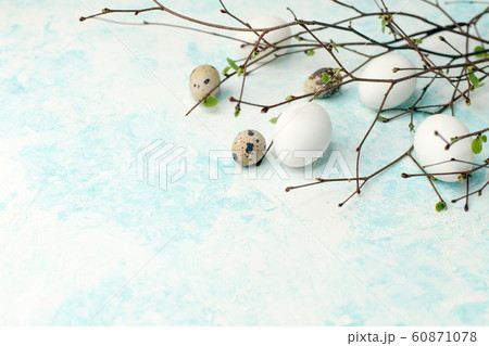 Springtime holiday seasonal background - eggs and Springtime holiday seasonal background - eggs and 60871078