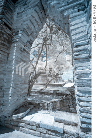 Ruined ancient Buddhist temple and pagoda Ruined ancient Buddhist temple and pagoda 60874793