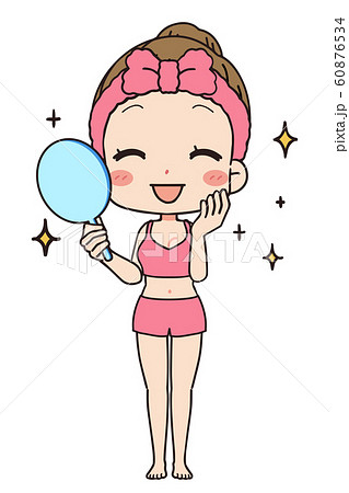 女性の正面イラスト　全身図 60876534