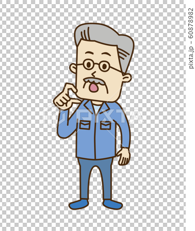 唖然とするシニア作業員 60878982