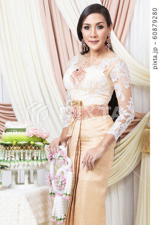 Thai wedding dress , Beautiful bride Thai style 60879280