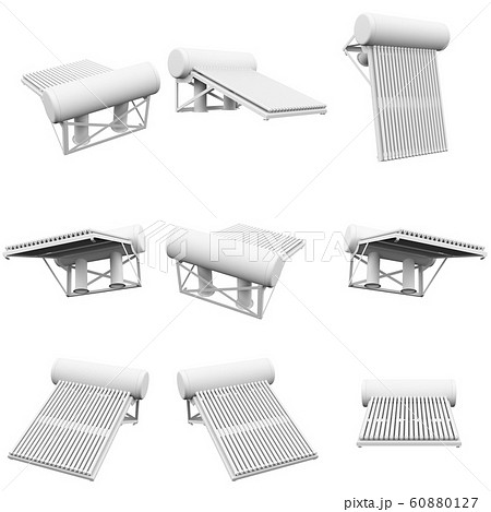 Solar collector 3D Rendering Solar collector 3D Rendering 60880127