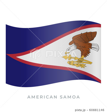 Download American Samoa waving flag vector icon. Vector...のイラスト素材 ...