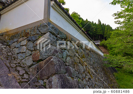 福知山城の城門がある瑞林寺の土塀 60881486