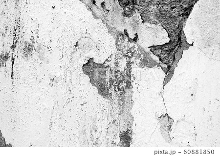 Texture of a concrete wall with cracks and 60881850