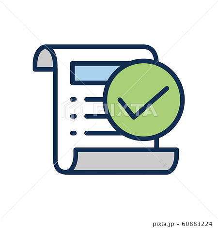 In Compliance Icon with paper, checks & list In Compliance Icon with paper, checks & list 60883224