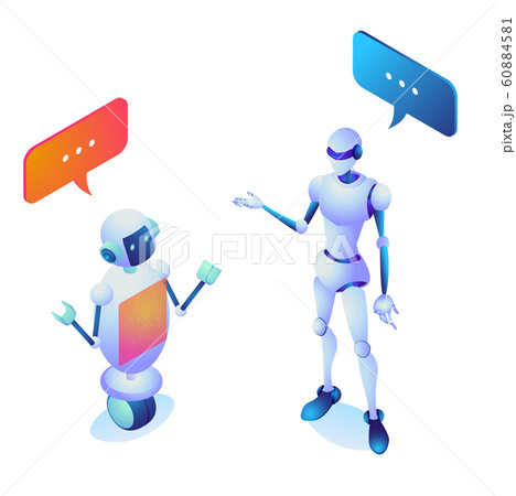 会話をしているAIロボット達 会話をしているAIロボット達 60884581