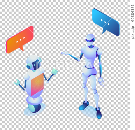 会話をしているAIロボット達 会話をしているAIロボット達 60884581