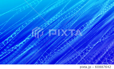 Music abstract background blue. Equalizer for music, showing sound waves with music waves. 60887642