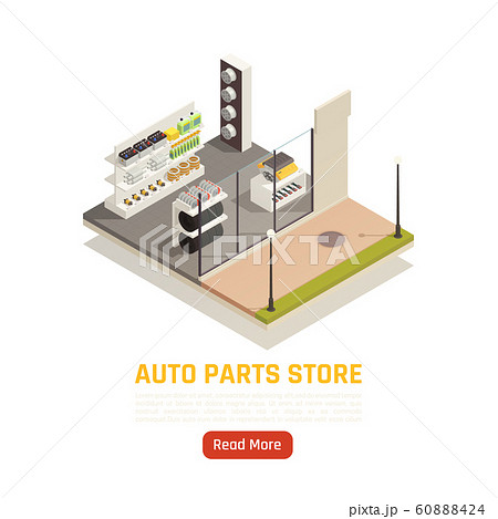 Car Parts Store Isometric 60888424