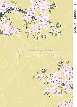 桜 流水 イエロー 60888901