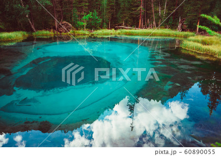 hot spring lake in the Altai Republic in Russia hot spring lake in the Altai Republic in Russia 60890055