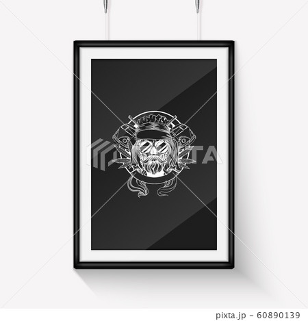 Hand drawn sketch hippie skull 60890139