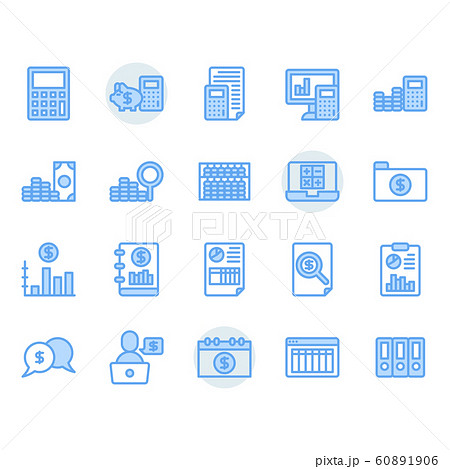 Accounting related icon and symbol set 60891906