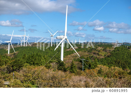 【秋】青山高原の風車 60891995