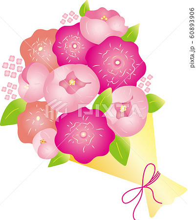 花束 編集可能なベクターイラスト バレンタインや母の日に愛や感謝を伝える のイラスト素材