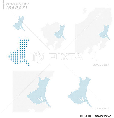 dotted Japan map, Ibaraki 60894952