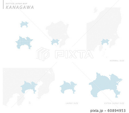 dotted Japan map, Kanagawa 60894953