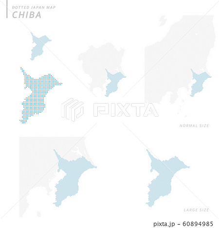 dotted Japan map, Chiba 60894985