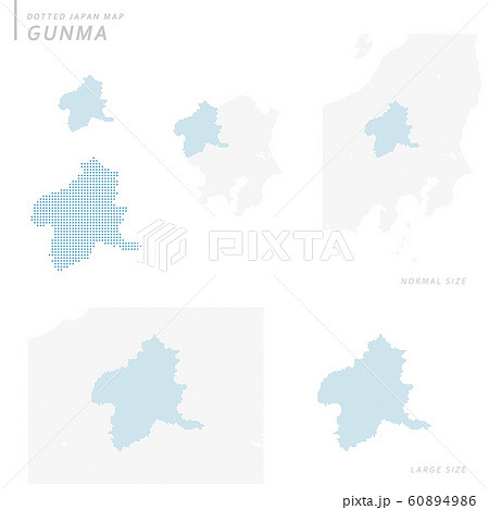 dotted Japan map, Gunma dotted Japan map, Gunma 60894986