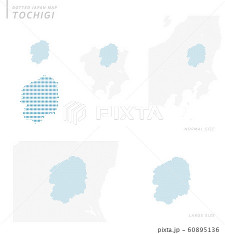 dotted Japan map, Tochigi dotted Japan map, Tochigi 60895136