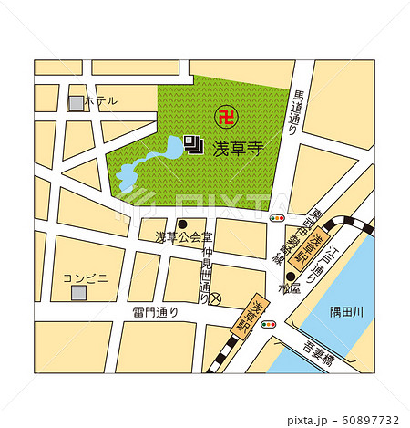 浅草寺の地図 60897732