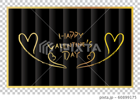 情人節賀卡黃金在黑色背景上有字母 60899175