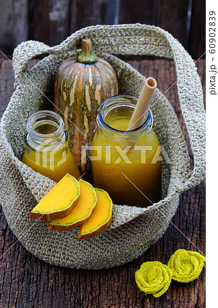 butternut squash milk bottle, yellow healthy, nutritious drink for breakfast butternut squash milk bottle, yellow healthy, nutritious drink for breakfast 60902839