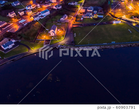 Aerial view of the skyline of Dungloe in County Donegal - Ireland 60903791