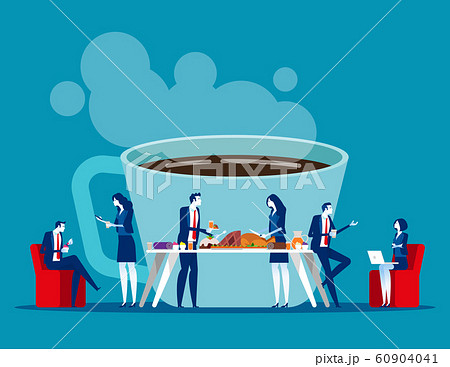 Business Office People On Coffee Break Conceptのイラスト素材