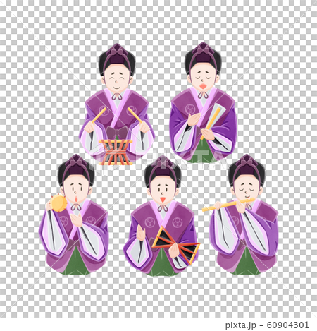 ひな祭り 五人ばやし ひな祭り 五人ばやし 60904301