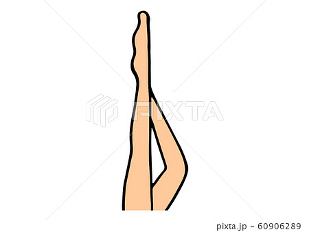 女性の足のイラスト｜２本 60906289