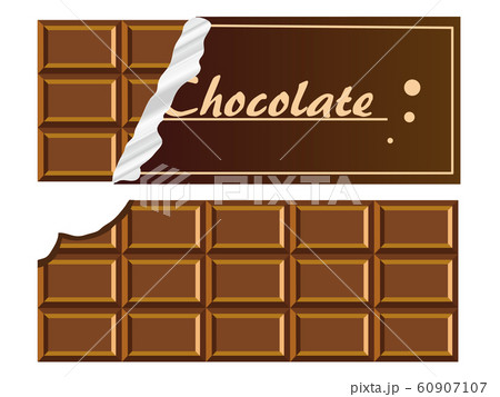 板チョコレートのイラスト素材