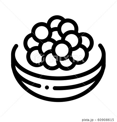 Caviar On Tray Icon Vector Outline Illustration Caviar On Tray Icon Vector Outline Illustration 60908615