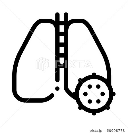 Lungs Infection Icon Vector Outline Illustration Lungs Infection Icon Vector Outline Illustration 60908778