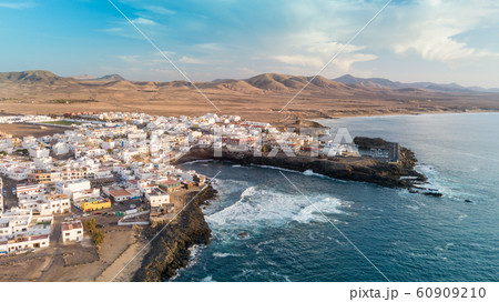 Aerial view of El Cotillo bay, fuerteventura. Canary islands 60909210