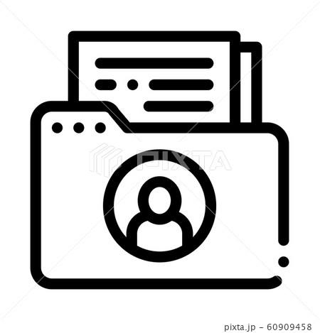 Folder With Files Icon Vector Outline Illustration 60909458