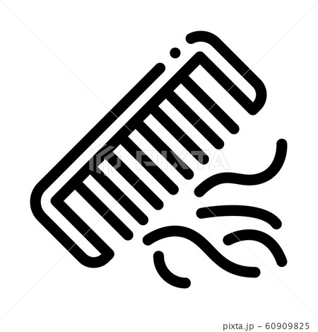 Comb Lost Hair Icon Vector Outline Illustration 60909825
