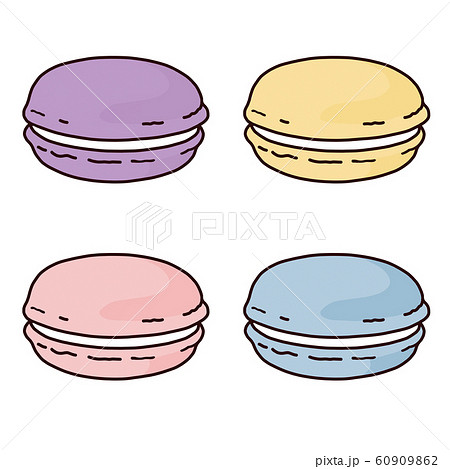 Macaron set 1 - Stock Illustration [60909862] - PIXTA