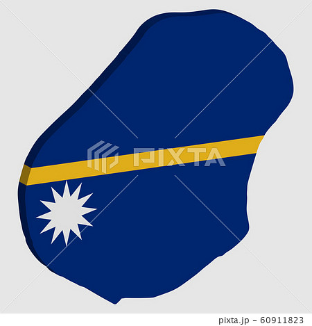 Nauru Map Flag Vector 3D illustration Eps 10 60911823