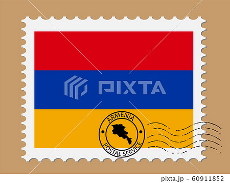 Armenia Flag Postage Stamp Vector illustration Eps Armenia Flag Postage Stamp Vector illustration Eps 60911852