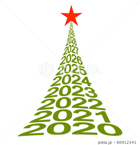 new year tree numbers 2020, vector Christmas tree symbol of new life, well-being and a beautiful new year tree numbers 2020, vector Christmas tree symbol of new life, well-being and a beautiful 60912341