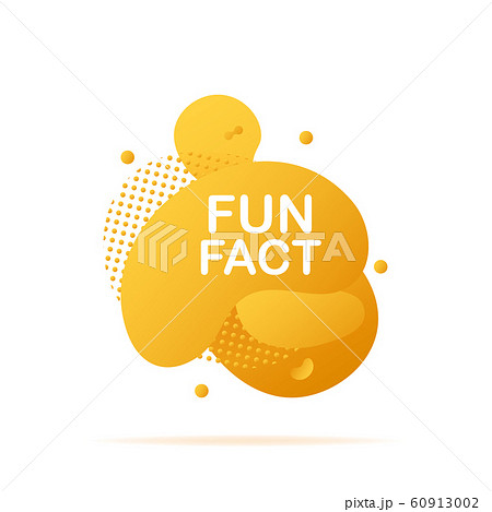 Abstract liquid shape with gradient. Fun fact. 60913002