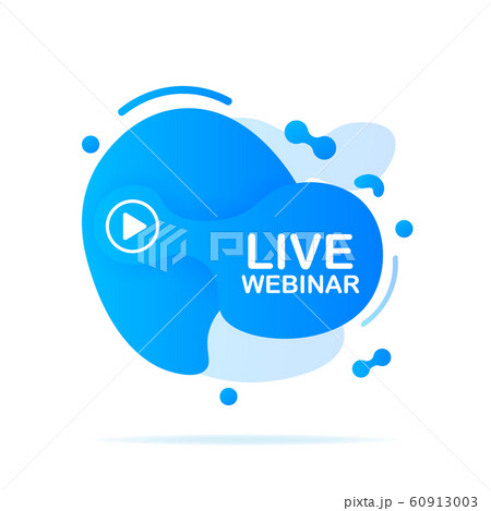 Abstract liquid shape with gradient. live webinar. 60913003