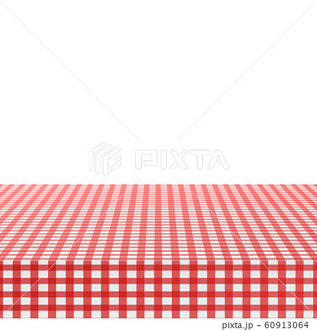 Red Corner Tablecloth On White Background Vectorのイラスト素材