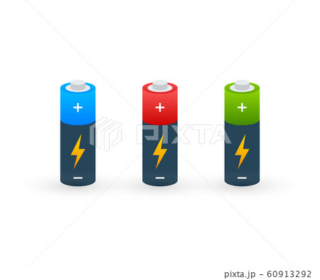 Alkaline batteries realistic style set of Alkaline batteries realistic style set of 60913292