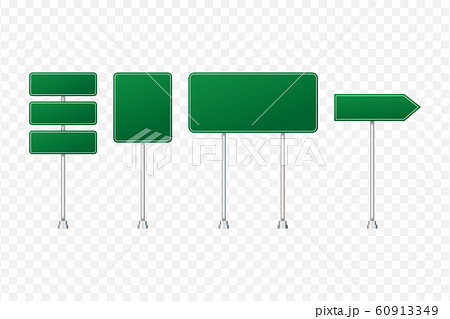 Set of road signs isolated on transparentのイラスト素材 [60913349] - PIXTA