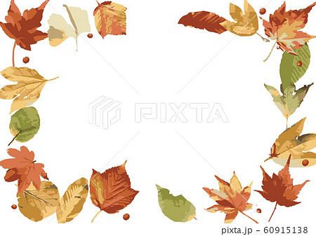 가을 나뭇잎 프레임 - 스톡일러스트 [60915138] - Pixta