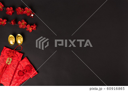 Chinese new year festival concept, flat lay top 60916865